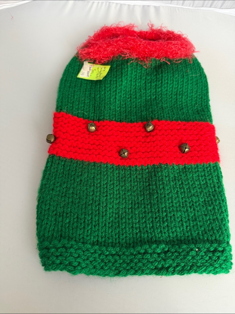 Dog Sweater Hand Crochet withJingle Bells - NEW. Perfect for Holidays